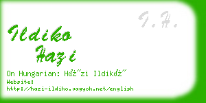 ildiko hazi business card